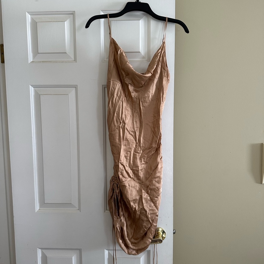 Wilfred slip dress with side rushing